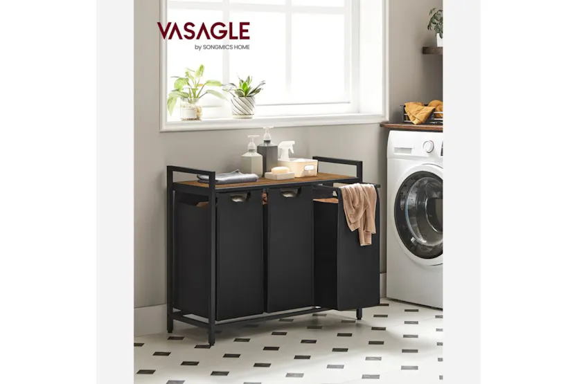Vasagle BLH301B01 Laundry Basket with 3 Compartments Vasagle BLH301B01 Laundry Basket with 3 Compartments