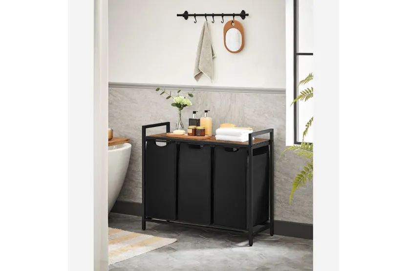 Vasagle BLH301B01 Laundry Basket with 3 Compartments Vasagle BLH301B01 Laundry Basket with 3 Compartments