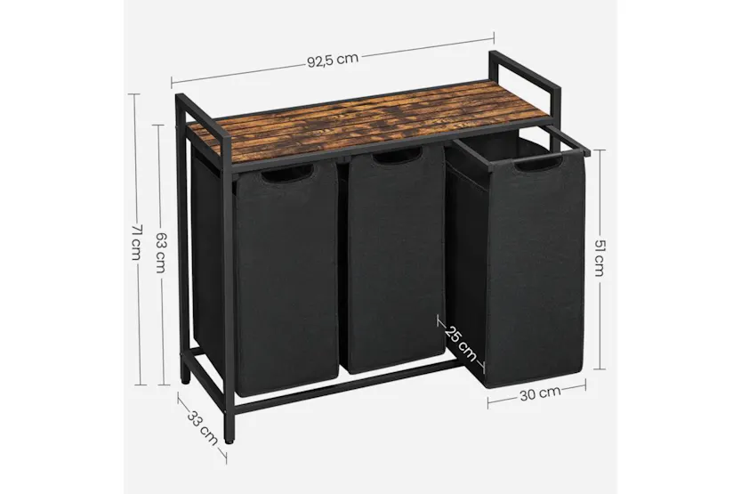 Vasagle BLH301B01 Laundry Basket with 3 Compartments Vasagle BLH301B01 Laundry Basket with 3 Compartments