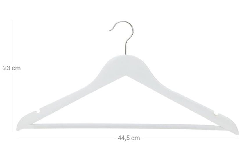 Songmics CRW03W-50 Mapple Wood Coat Hanger | White | 50 Pieces Songmics CRW03W-50 Mapple Wood Coat Hanger | White | 50 Pieces