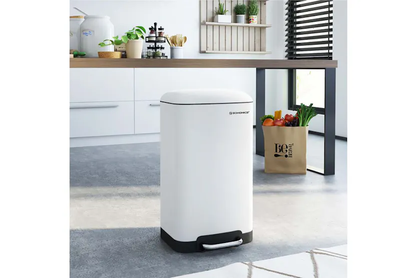 Songmics LTB01W Rubbish Bin 30 L | White Songmics LTB01W Rubbish Bin 30 L | White