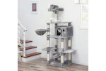 Feandrea PCT99W Scratching Post Cat Tree with Bowl | Light Grey Feandrea PCT99W Scratching Post Cat Tree with Bowl | Light Grey