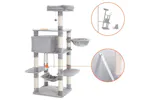Feandrea PCT99W Scratching Post Cat Tree with Bowl | Light Grey Feandrea PCT99W Scratching Post Cat Tree with Bowl | Light Grey