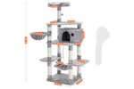 Feandrea PCT99W Scratching Post Cat Tree with Bowl | Light Grey Feandrea PCT99W Scratching Post Cat Tree with Bowl | Light Grey
