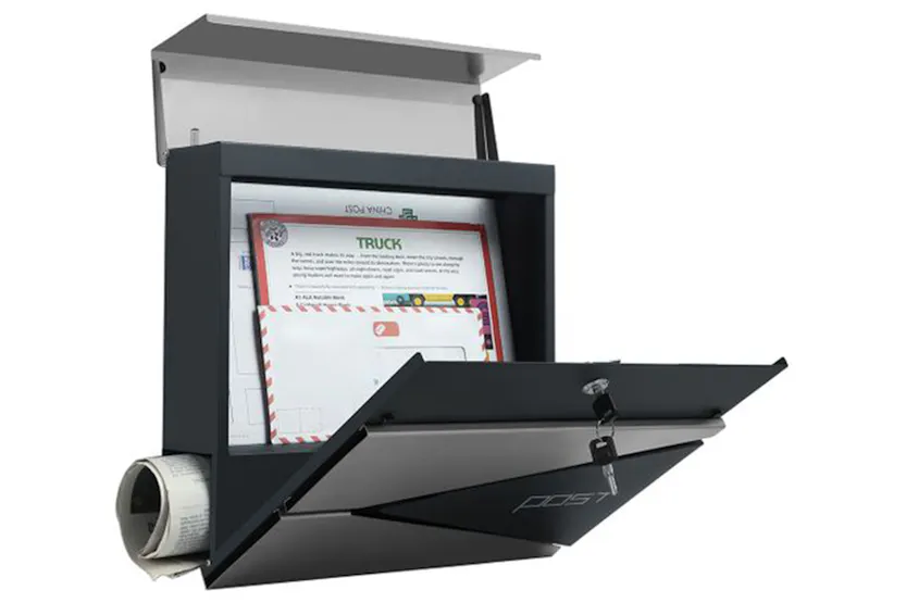 Songmics GMB51AS Mail Box with Newspaper Compartment Songmics GMB51AS Mail Box with Newspaper Compartment
