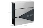 Songmics GMB51AS Mail Box with Newspaper Compartment Songmics GMB51AS Mail Box with Newspaper Compartment