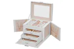 Songmics JBC159W01 4 Tier Jewelry Box | White Songmics JBC159W01 4 Tier Jewelry Box | White