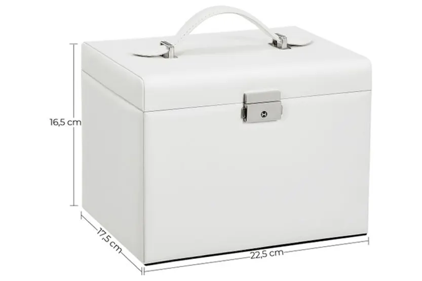 Songmics JBC159W01 4 Tier Jewelry Box | White Songmics JBC159W01 4 Tier Jewelry Box | White