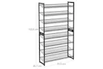 Songmics LMR08B 8 Tier Shoe Rack | Black Songmics LMR08B 8 Tier Shoe Rack | Black