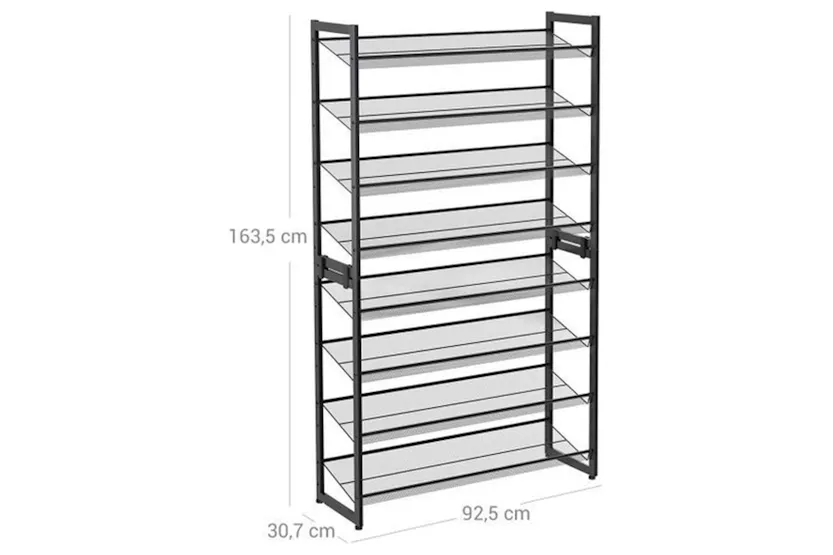 Songmics LMR08B 8 Tier Shoe Rack | Black Songmics LMR08B 8 Tier Shoe Rack | Black