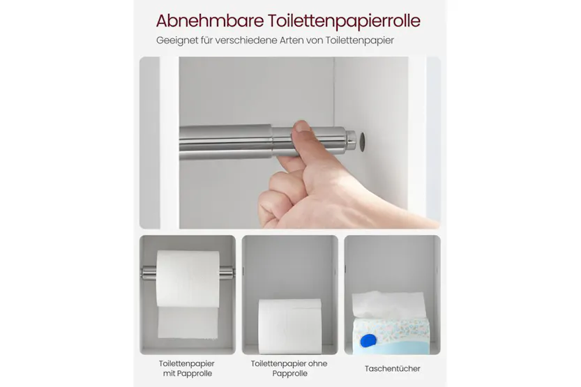 Vasagle BBC846P31 Closet with Toilet Paper Holder Vasagle BBC846P31 Closet with Toilet Paper Holder