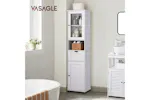 Vasagle BBK163T44 Bathroom Cabinet with Height-Adjustable Shelves | Maple White Vasagle BBK163T44 Bathroom Cabinet with Height-Adjustable Shelves | Maple White