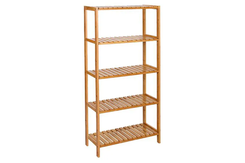 Songmics BCB35Y Bathroom Shelf Bamboo 5 Shelves Songmics BCB35Y Bathroom Shelf Bamboo 5 Shelves