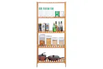 Songmics BCB35Y Bathroom Shelf Bamboo 5 Shelves Songmics BCB35Y Bathroom Shelf Bamboo 5 Shelves