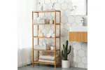 Songmics BCB35Y Bathroom Shelf Bamboo 5 Shelves Songmics BCB35Y Bathroom Shelf Bamboo 5 Shelves