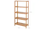 Songmics BCB35Y Bathroom Shelf Bamboo 5 Shelves Songmics BCB35Y Bathroom Shelf Bamboo 5 Shelves