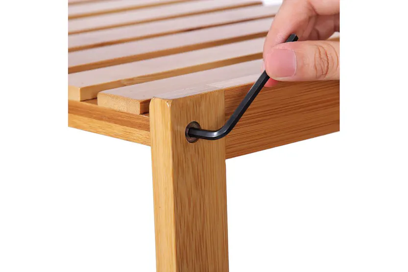 Songmics BCB35Y Bathroom Shelf Bamboo 5 Shelves Songmics BCB35Y Bathroom Shelf Bamboo 5 Shelves