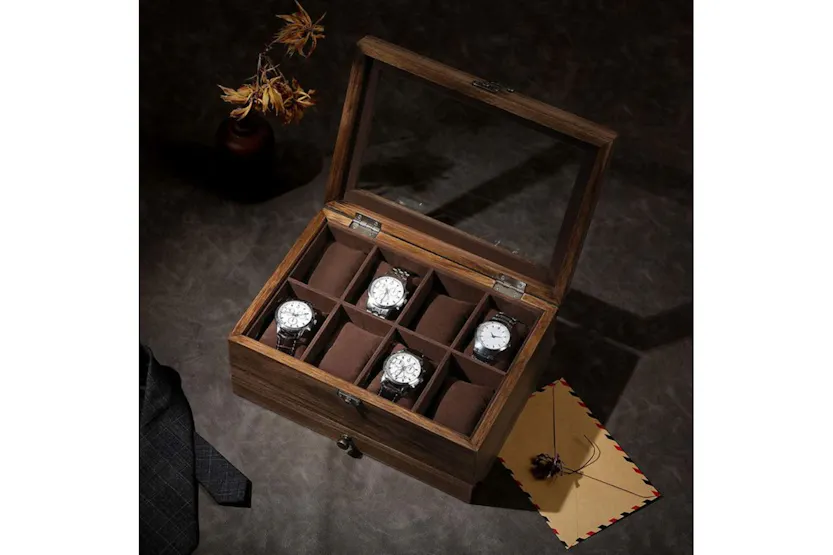 Songmics JOW008K01 Watch Box with 8 Compartments Songmics JOW008K01 Watch Box with 8 Compartments