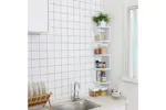 Vasagle LBC20WT Floating Corner Shelf | White Vasagle LBC20WT Floating Corner Shelf | White