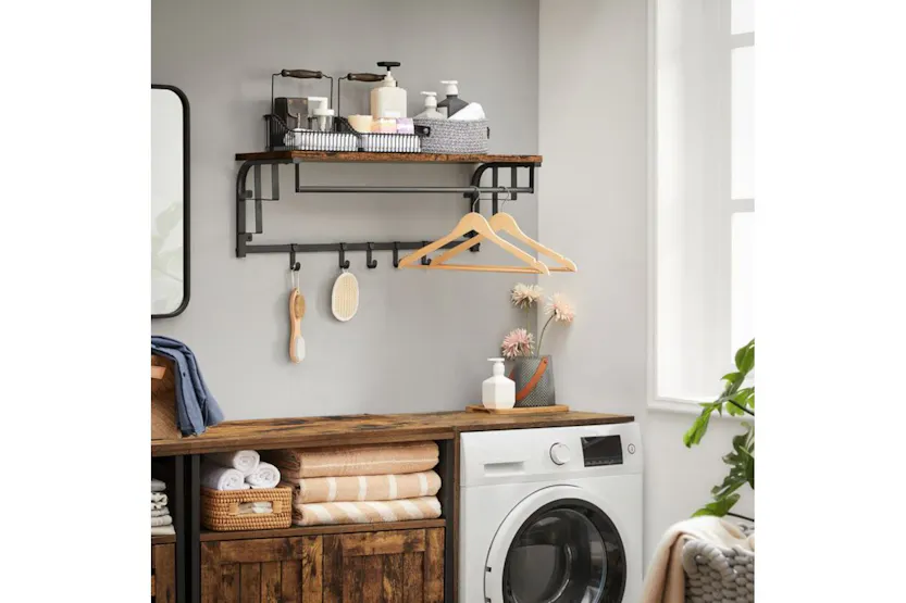 Vasagle LCR102B01 Wall Coat Rack with 5 Removable Hooks Vasagle LCR102B01 Wall Coat Rack with 5 Removable Hooks