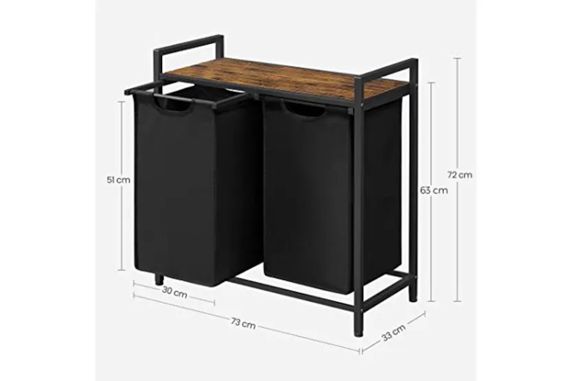 Vasagle BLH201B01 Laundry Basket with 2 Compartments Vasagle BLH201B01 Laundry Basket with 2 Compartments