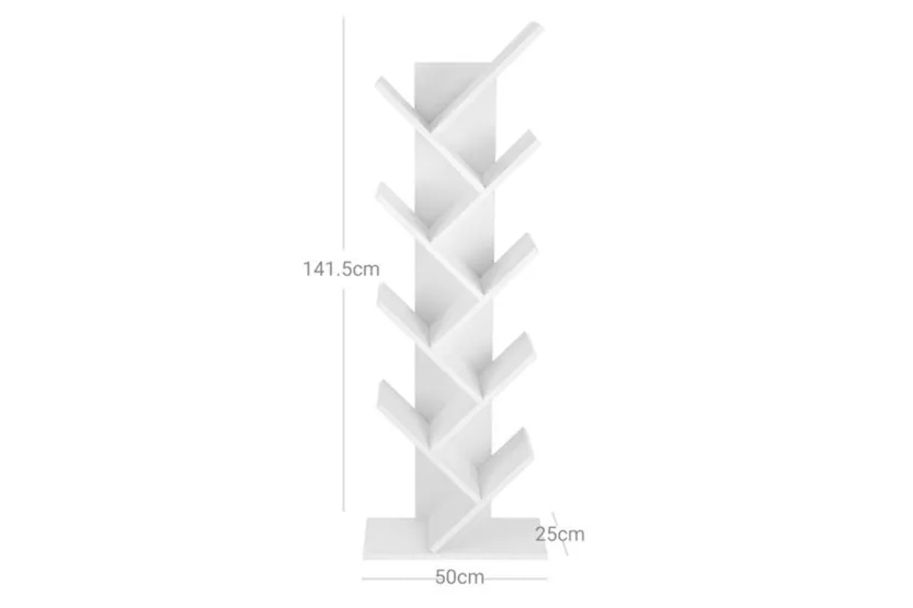 Vasagle LBC11WTV1 Tree Shaped Bookshelf 8 Levels Vasagle LBC11WTV1 Tree Shaped Bookshelf 8 Levels