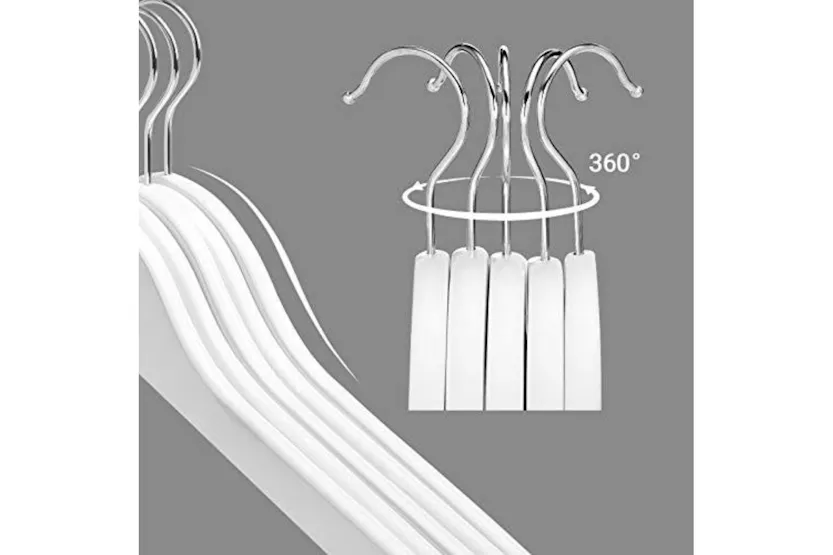 Songmics CRW003WT20 Plain Brackets Coat Hangers | 20 Pieces | White Songmics CRW003WT20 Plain Brackets Coat Hangers | 20 Pieces | White
