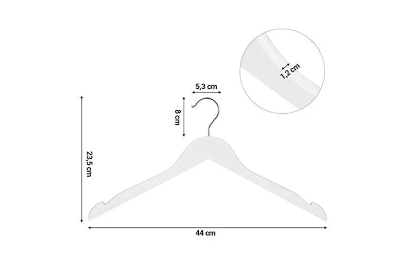 Songmics CRW003WT20 Plain Brackets Coat Hangers | 20 Pieces | White Songmics CRW003WT20 Plain Brackets Coat Hangers | 20 Pieces | White