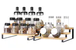 Songmics KCS016N01 Spice Rack | Set of 2 | Natural Black Songmics KCS016N01 Spice Rack | Set of 2 | Natural Black