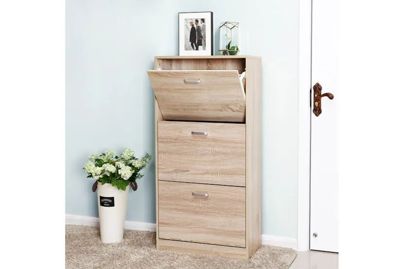Vasagle LBC03NL 3 Flaps Wood Look Shoe Cabinet Vasagle LBC03NL 3 Flaps Wood Look Shoe Cabinet