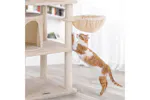 Feandrea PCT90M Scratching Post 2 Caves Cat Tree | Beige Feandrea PCT90M Scratching Post 2 Caves Cat Tree | Beige
