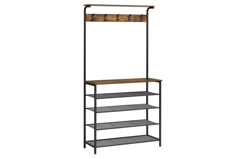 Vasagle HSR408B01 Coat Stand with Shoe Rack Vasagle HSR408B01 Coat Stand with Shoe Rack