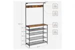 Vasagle HSR408B01 Coat Stand with Shoe Rack Vasagle HSR408B01 Coat Stand with Shoe Rack