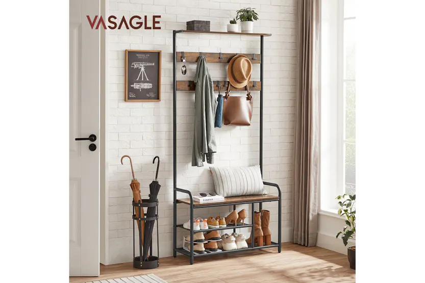 Vasagle HSR409B01 Coat Stand with Bench Vasagle HSR409B01 Coat Stand with Bench