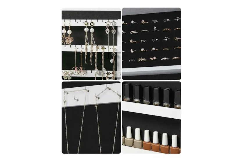 Songmics JBC51W Stylish Hanging Jewelry Cabinet Songmics JBC51W Stylish Hanging Jewelry Cabinet