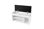 Vasagle LHS30W Padded Shoe Bench 3 Compartments | White Vasagle LHS30W Padded Shoe Bench 3 Compartments | White