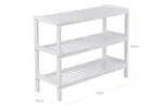 Songmics LBS13W Bamboo Shoe Rack | White Songmics LBS13W Bamboo Shoe Rack | White