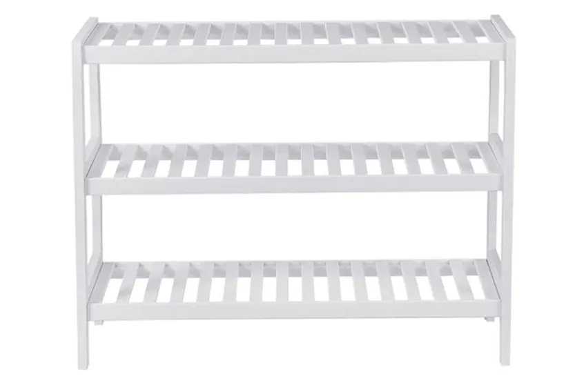 Songmics LBS13W Bamboo Shoe Rack | White Songmics LBS13W Bamboo Shoe Rack | White