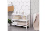 Songmics LBS13W Bamboo Shoe Rack | White Songmics LBS13W Bamboo Shoe Rack | White