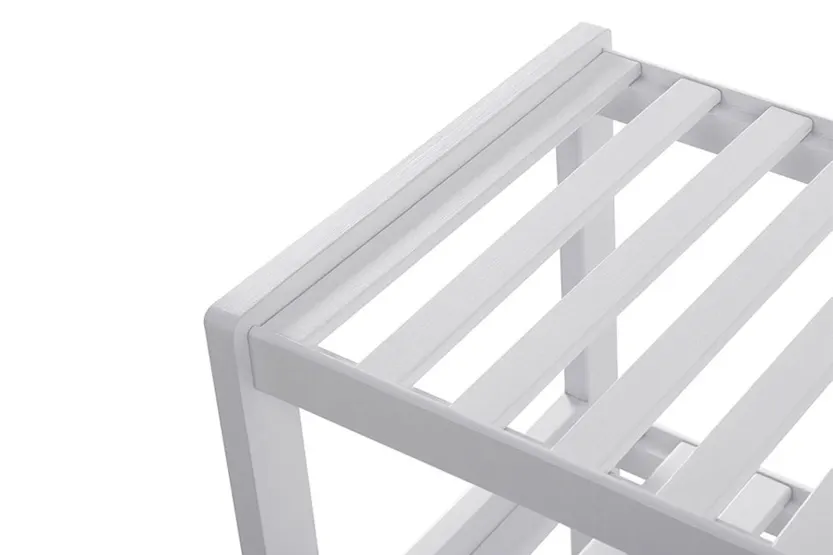 Songmics LBS13W Bamboo Shoe Rack | White Songmics LBS13W Bamboo Shoe Rack | White
