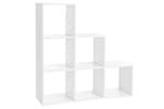 Vasagle LBC63WT Stair Shelf 6 Open Compartments | White Vasagle LBC63WT Stair Shelf 6 Open Compartments | White