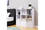 Vasagle LBC33WT Cube Shelf 3 Cupboard Doors | White Vasagle LBC33WT Cube Shelf 3 Cupboard Doors | White