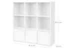 Vasagle LBC33WT Cube Shelf 3 Cupboard Doors | White Vasagle LBC33WT Cube Shelf 3 Cupboard Doors | White