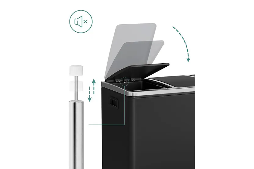 Songmics LTB54BK Garbage Can with 3 Compartments Songmics LTB54BK Garbage Can with 3 Compartments