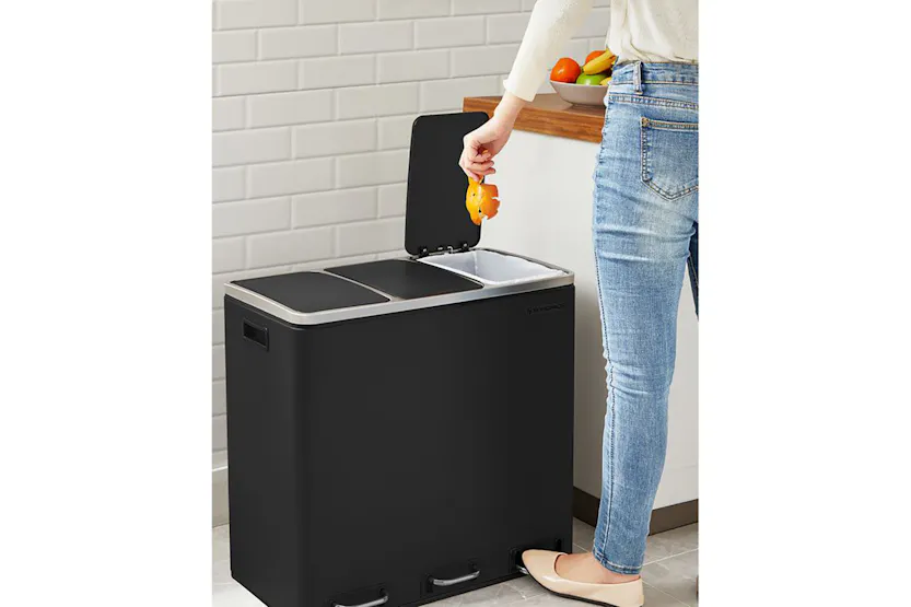 Songmics LTB54BK Garbage Can with 3 Compartments Songmics LTB54BK Garbage Can with 3 Compartments