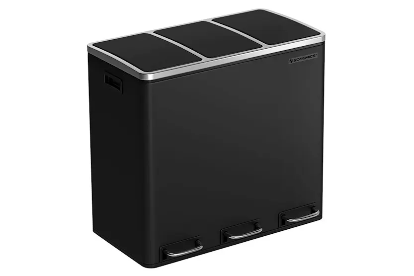 Songmics LTB54BK Garbage Can with 3 Compartments Songmics LTB54BK Garbage Can with 3 Compartments