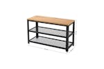 Vasagle LBS073N01 Metal Shoe Rack with 2 Shelves and Bench Vasagle LBS073N01 Metal Shoe Rack with 2 Shelves and Bench