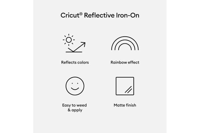 Cricut 12" x 19" Reflective Iron-On | Rainbow Cricut 12" x 19" Reflective Iron-On | Rainbow