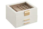 Songmics JBC239WT Jewelry Box with 3 Level Songmics JBC239WT Jewelry Box with 3 Level