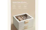 Songmics JBC239WT Jewelry Box with 3 Level Songmics JBC239WT Jewelry Box with 3 Level